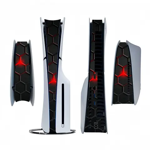 Mittskinnsklistermärke för PlayStation 5 Slim PS5slim skivversion och digital version konsoldekorationsremsa mittklistermärken skins 10 best sales PS5 Digital Skin - №2