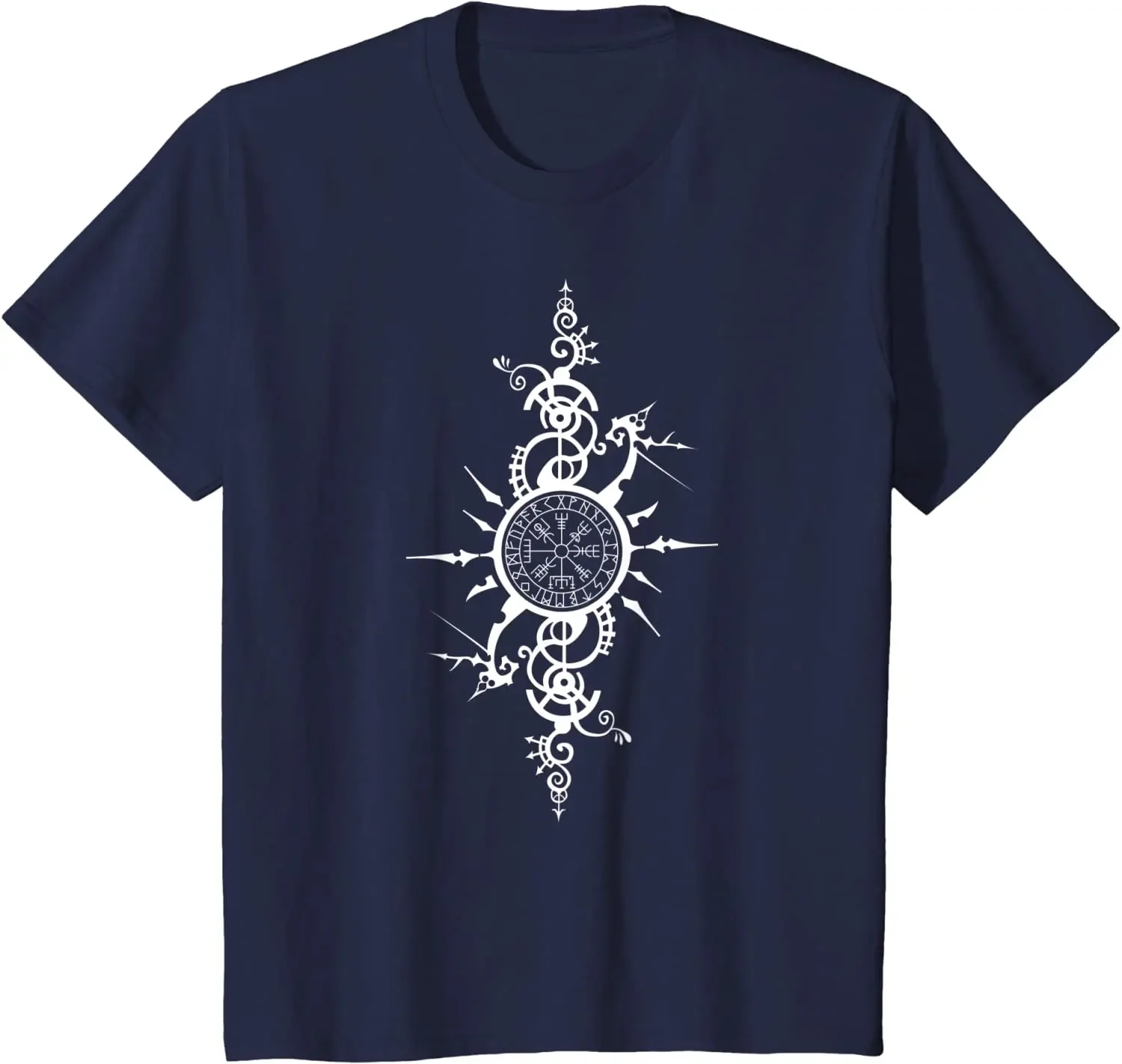 Celtic Nordic warriors Compass Vegvisir Rune Nordic Symbol T-Shirt. Premium Cotton Short Sleeve O-Neck Mens T Shirt New S-3XL