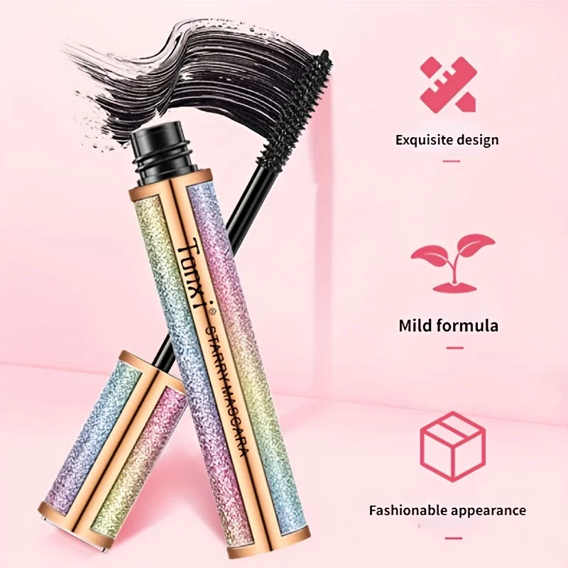 Bright Starry Sky snello Eye nero spesso riccio Base sottile occhio impermeabile nero