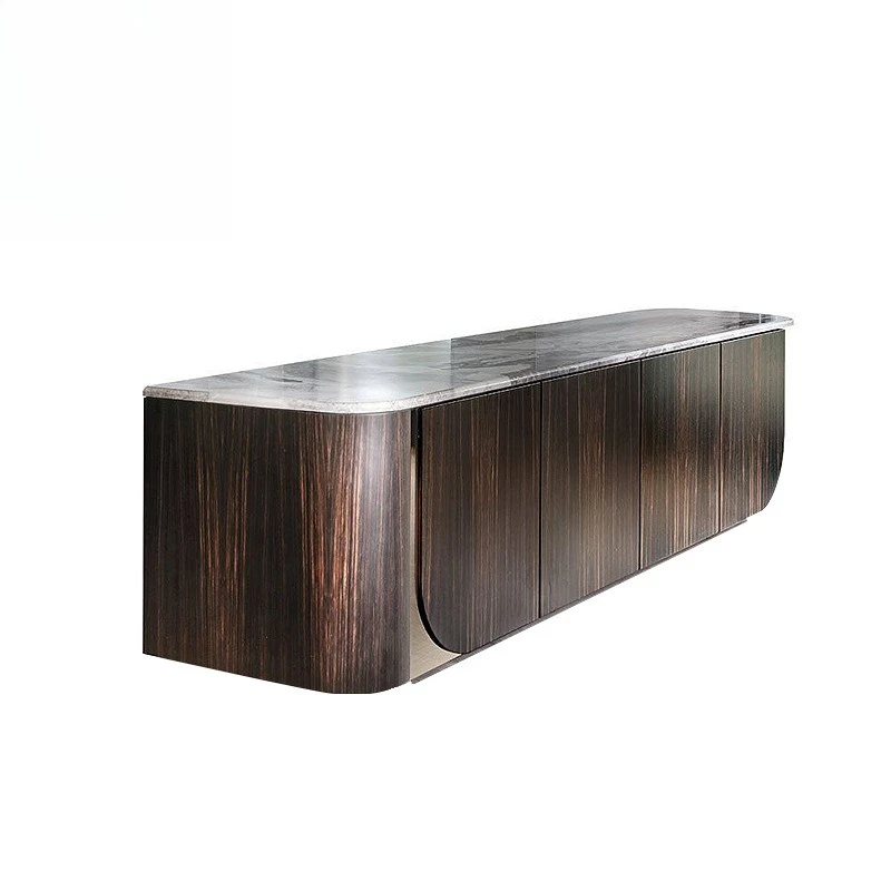 

Italian solid wood dining side cabinet villa luxury home creative high-end side cabinet