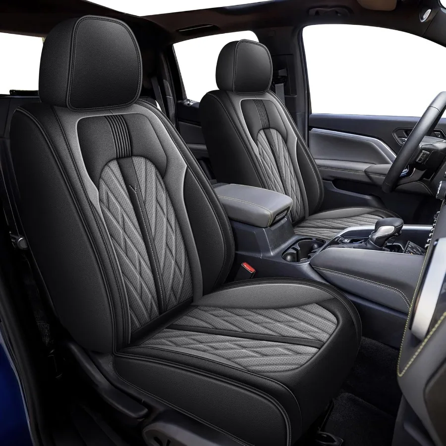 

Полный комплект чехлов на автомобильные сиденья для Chevy Colorado 20152026, подходят для дышащего водонепроницаемого материала и подушки безопасности, прочный L