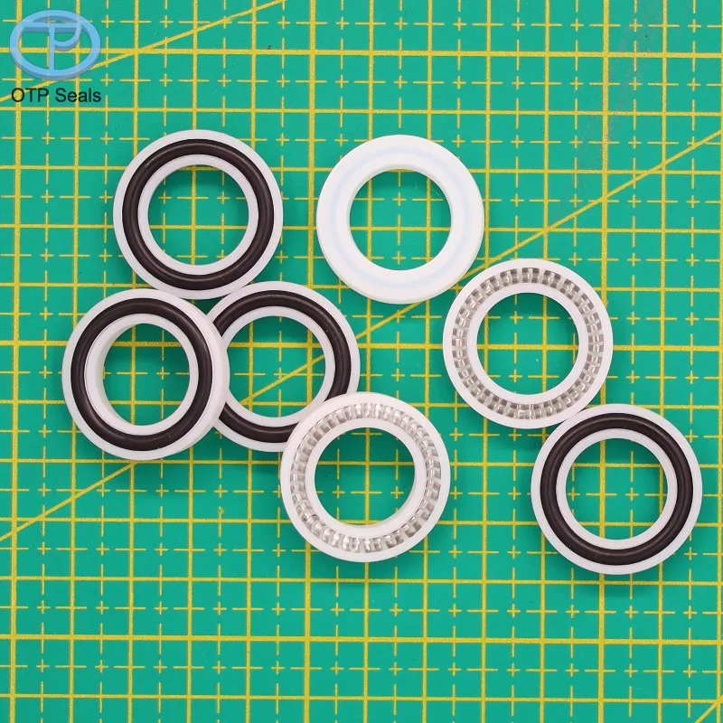 UHMWPE Seal Custom Shaft Seals 18x28x6mm ultra High Molecular Weight Polyethylene V-Spring NBR O Ring Sealing Solutions