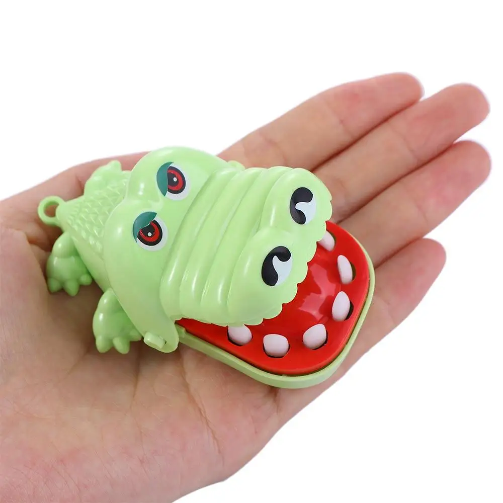 Alligator à mordre à la main avec porte-clés, jeux de famille, jouets fantaisie, mini gags, morsure de doigt, crocodile, bouche