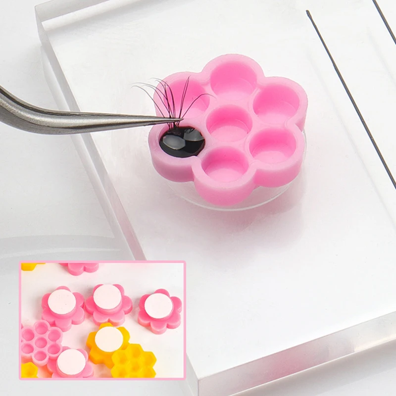120Pcs/set Self Adhesive Eyelash Extension Glue Cups Delay Cup Grafting Eyelash Makeup Tool Tattoo Adhesive Pigment Cups