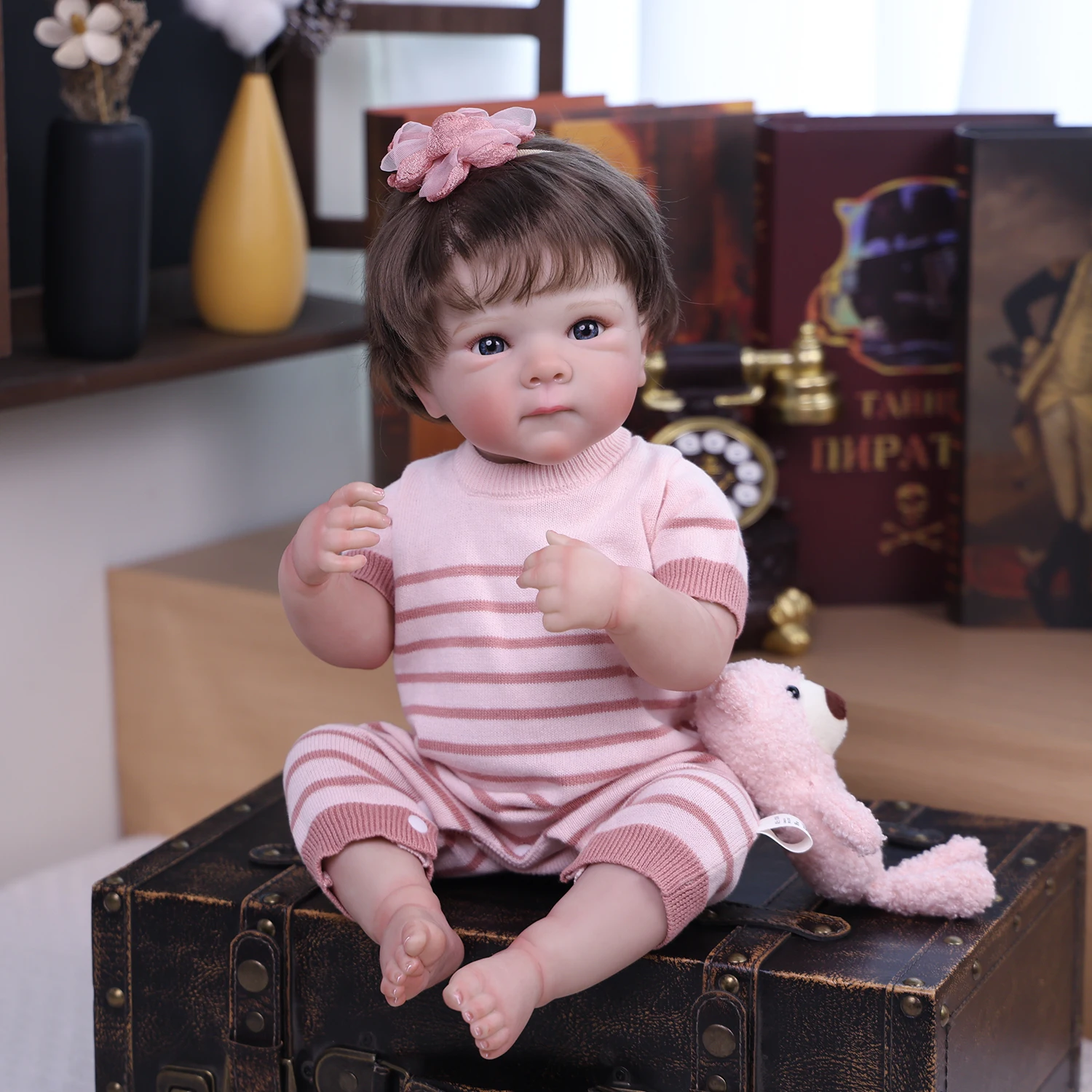 Poupées Bébés Réalistes de 20 Pouces, Bébés Reborn en Silicone et Vinyle, Corps Entier Réaliste, Cheveux Implantés, Cadeaux pour Nouveau-nés