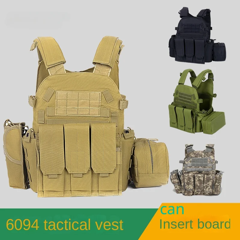 6094 Tactical Bag Multi-functional Molle System Jungle CS Outdoor Training Bulletproof Vest (Ceramic Plates Can Be Inserted)