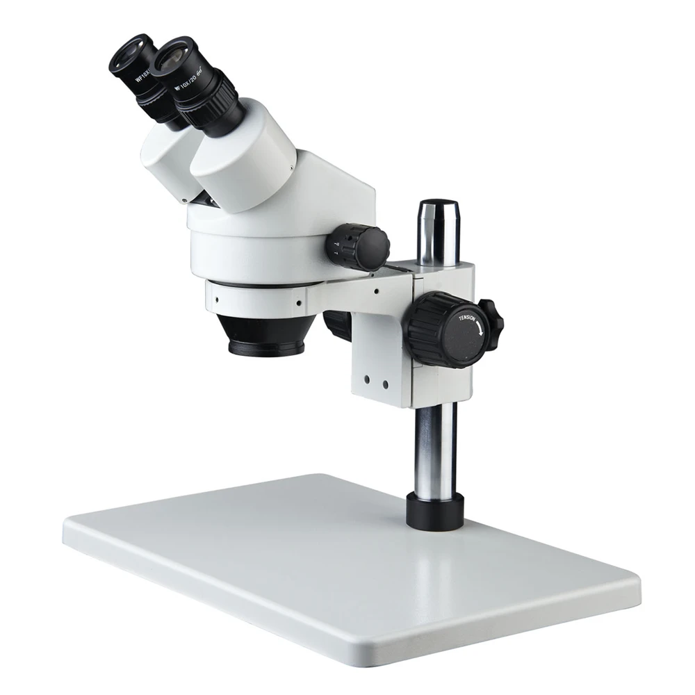 SZM7045-B3 Binocular ZOOM 1:6.4 7X-45X Stereo Microscope with LED Ring Light for PCB Soldering Mikroskop