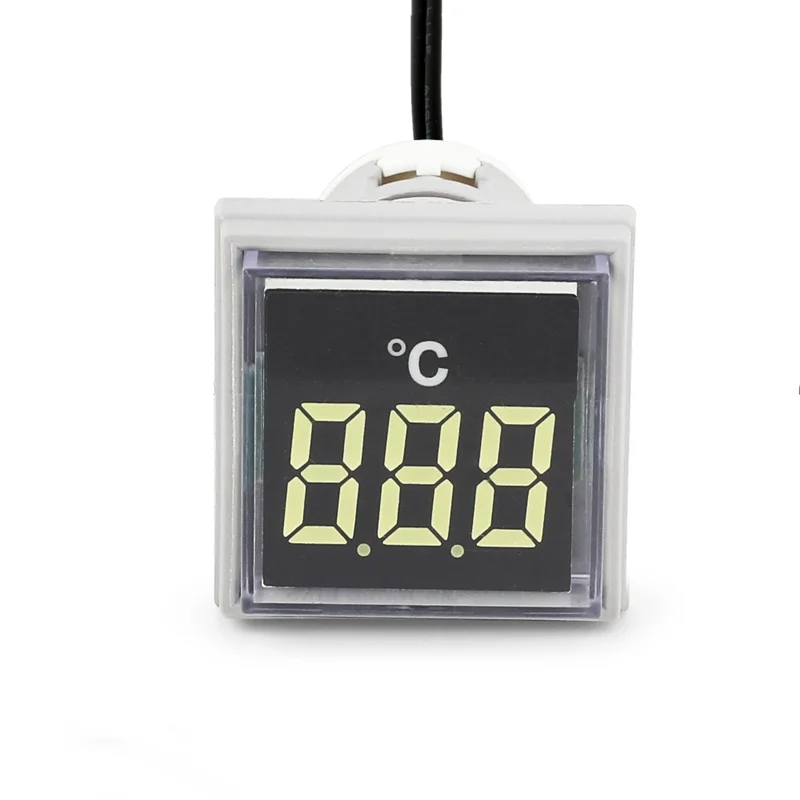 22mm Mini Digital Voltage and Current HZ Meter Square AC 20-500V Voltage Test Meter Power LED Indicator Test Light Display