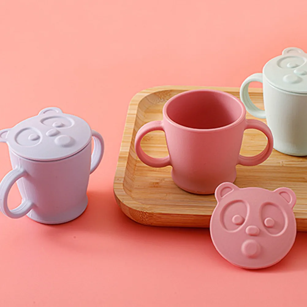 

1Pcs Silicone Infant Training Cup Food Grade Safe Material Smooth Edges Ergonomic Design with Handles Cute Lid Toddlers Baby
