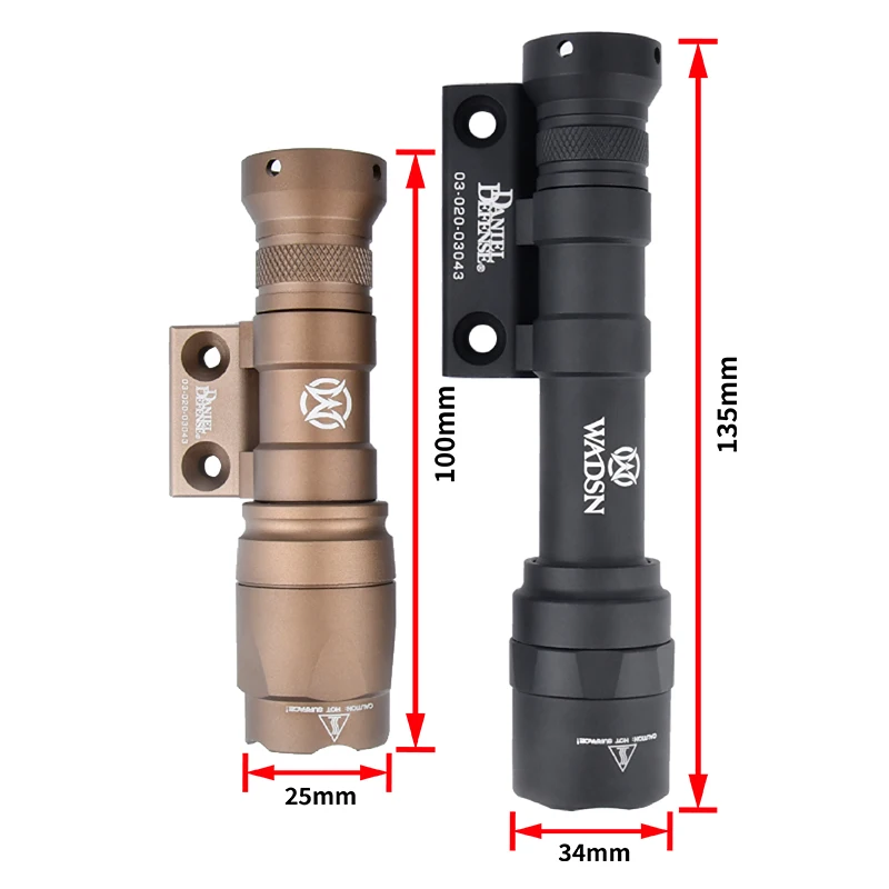 Tactical Surefir SF M300 M600 Flashlight White LED Hunting Airsoft Scout Light Metal Offset Base Fit Mlok Keymod Rail Accessorie