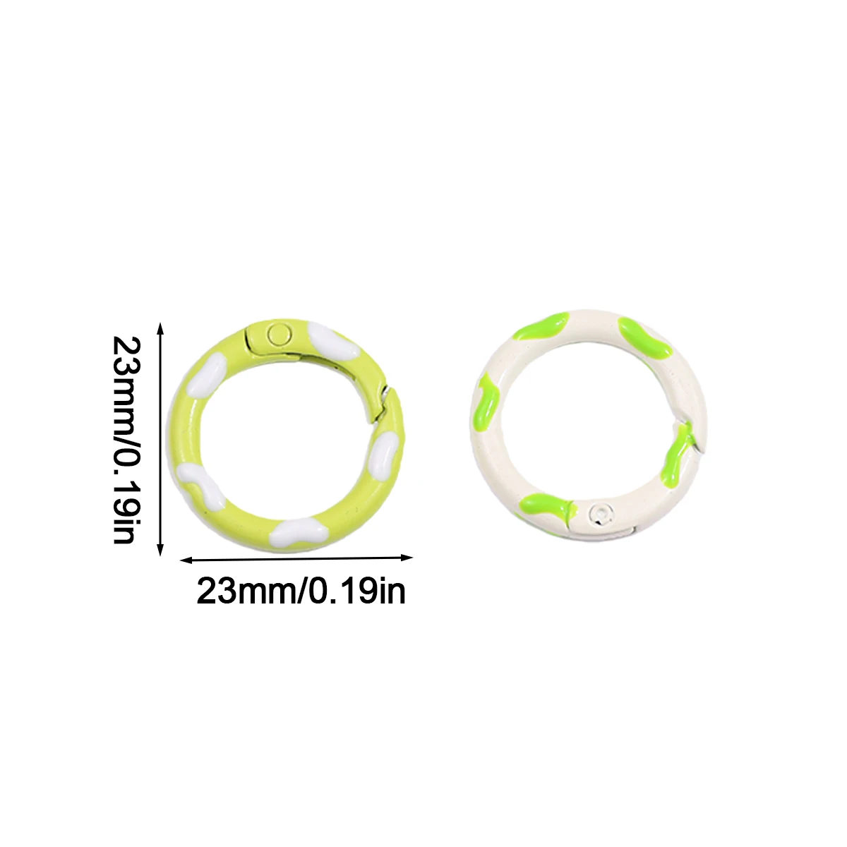 10/20/50pcs Random Colors Mix Round Shape Keychain Key Rings Lobster Clasps Hooks for DIY Keychains Making Accessories Wholesale