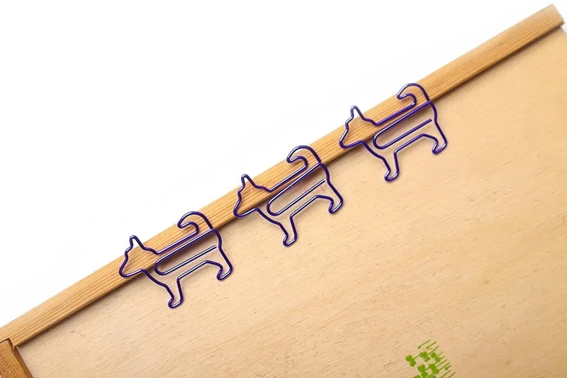 12pcs Creative Paper Clip Animal Shaped Paper Clip Cute Pet Clip New Purple Dog Paper Clip Cartoon
