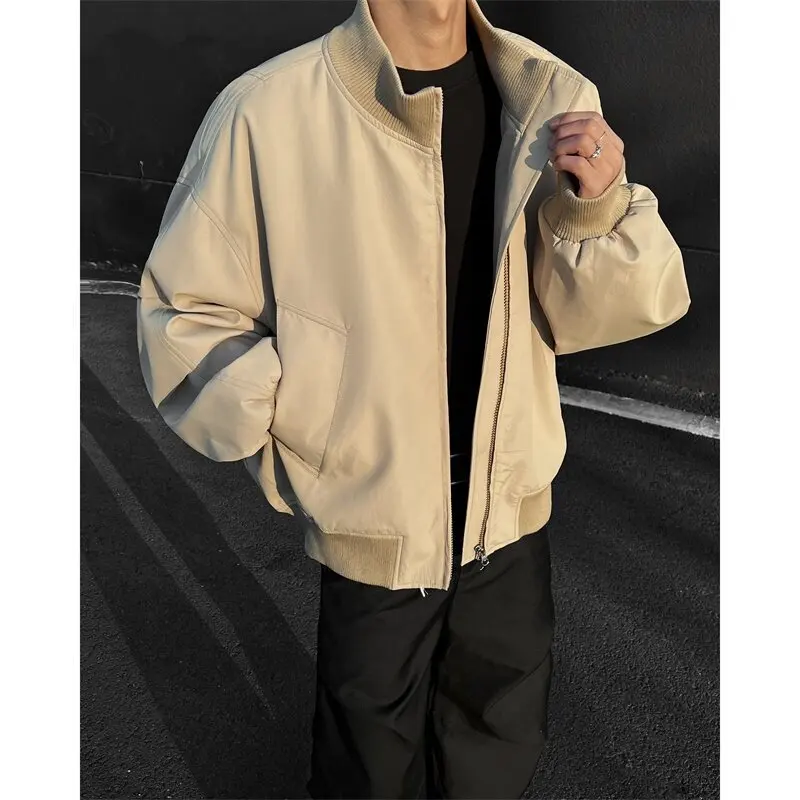 Spring Black Jacket Men Fashion Casual Baseball Jacket Men Streetwear Hip-hop Loose Bomber Jacket Men Oversized Jackets Coat