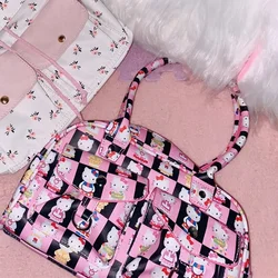 Sanrio Hello Kitty borsa a tracolla Kawaii Anime Cartoon dolce borsa da viaggio tasche Multiple borsa portaoggetti cosmetica giocattoli regali per ragazze