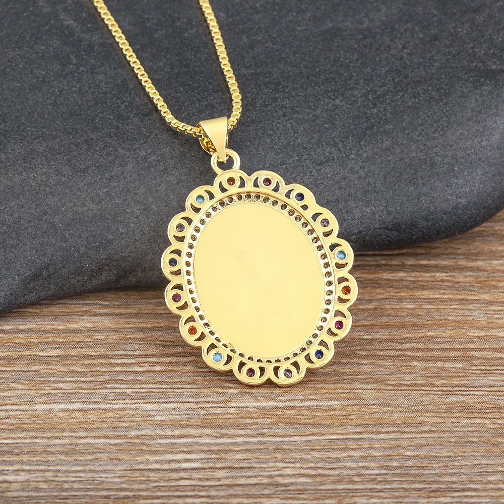 Our Lady of Guadalupe Jewelry Set – Gold Earrings & Necklace 4