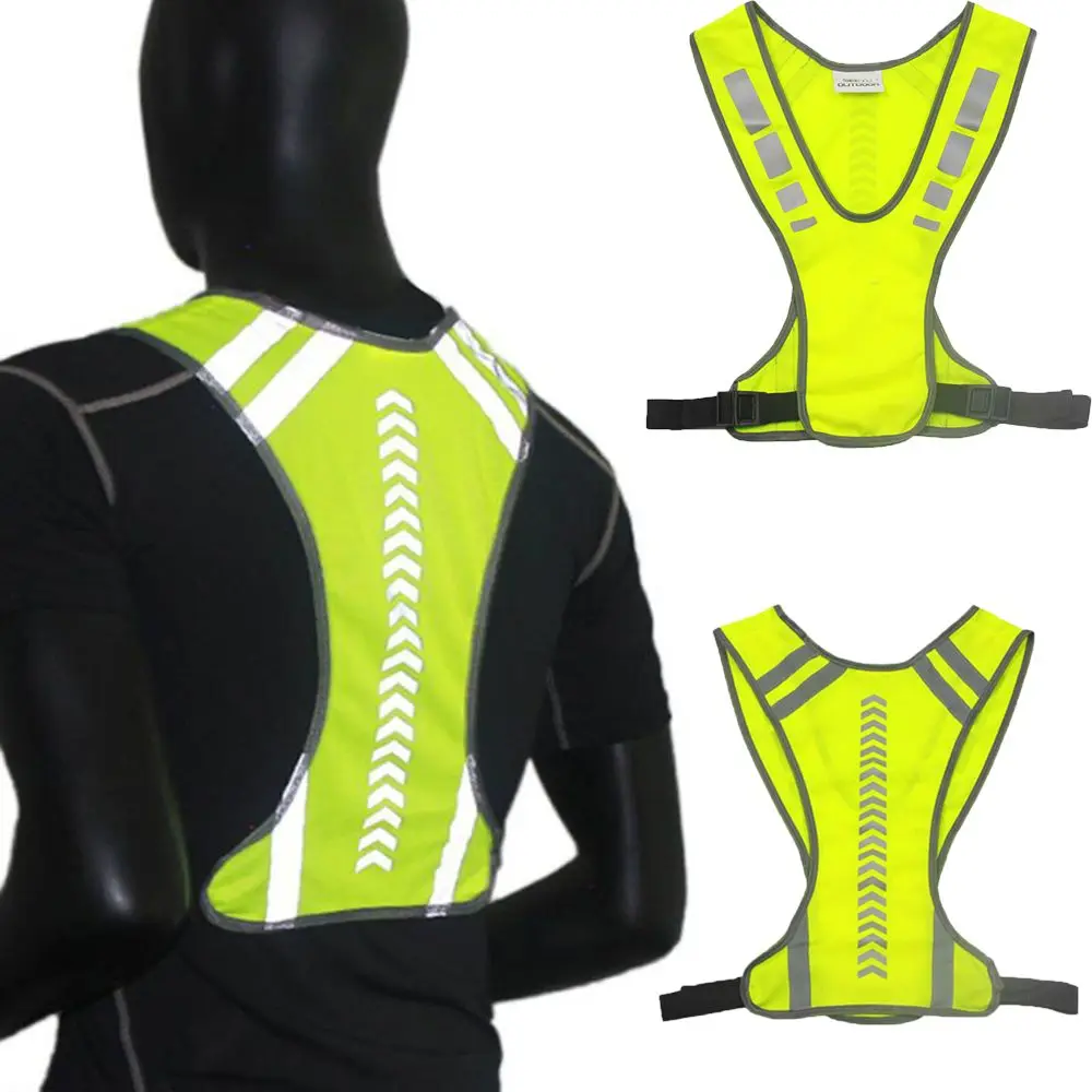 Unisex Reflective Sports Jogging Vest Protective Vest Bicycle Harness Night Running