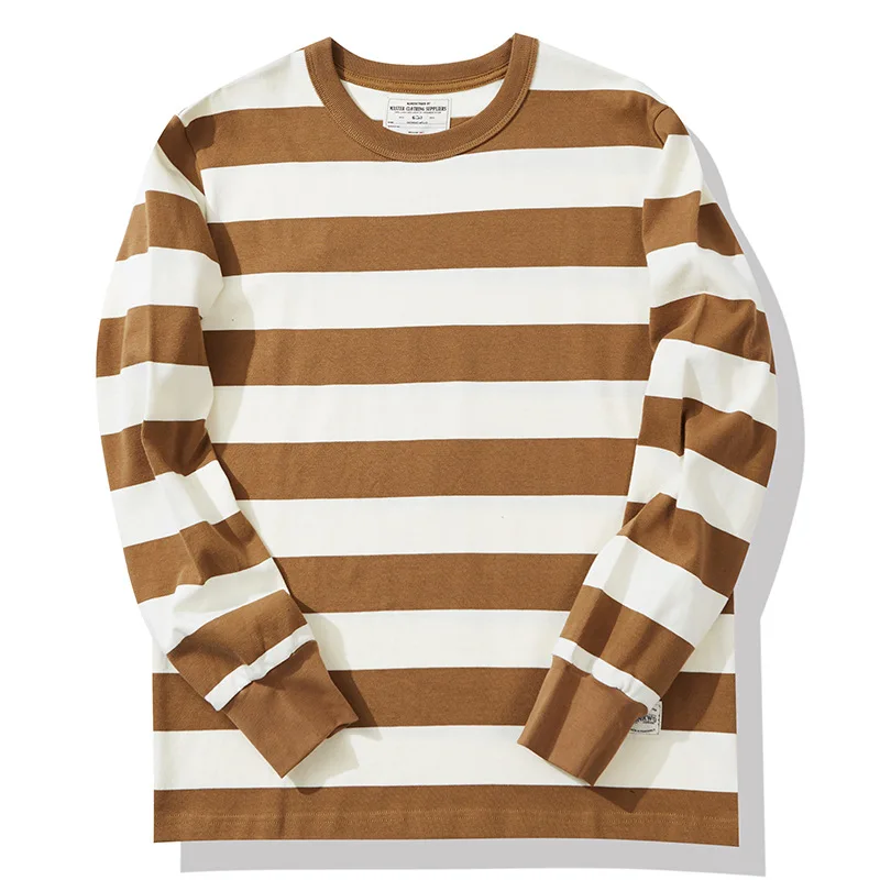 OK0201 American Vintage 280g Heavyweight Cotton Striped Long