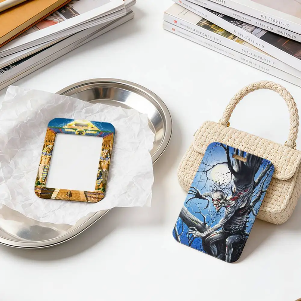 l-Iron Band M-Maidens Card Covers Holders Permit Holder Strap Students Kids Bus Cards Case ID