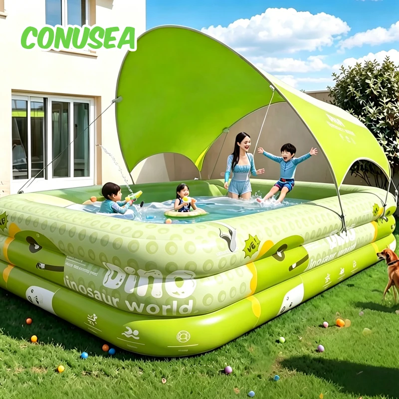 Inflatable Swimming Pool Large Family Pools 1.5M/1.8M/2.1M/2.6M Removable Above Ground Children's Pvc Party Outdoor Water Toys