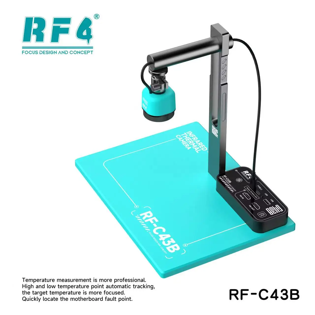 Il termocamera intelligente RF4 integra perfettamente con tutte le telecamere per microscopi per immagini termiche ad alta precisione - RF-C43B