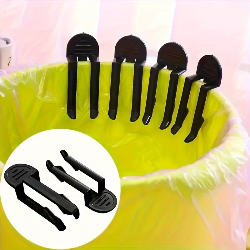 10/20pcs Durable Plastic Garbage Bag Clips - Easy Waste Bin Holder, Trash Can Securing Gadgets for Home Organization
