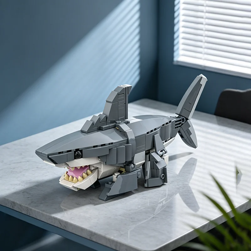 

256pcs MOC Land Shark Creator 3 1 Model Building Blocks Construction Christmas Gifts Toy Creative DIY Idea Assemble Brick Kids