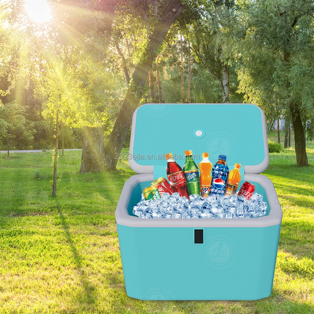 PVC Big Size Inflatable Drop Stitch Food Storage Bag Portable Beer Ice Cooler Box Beer