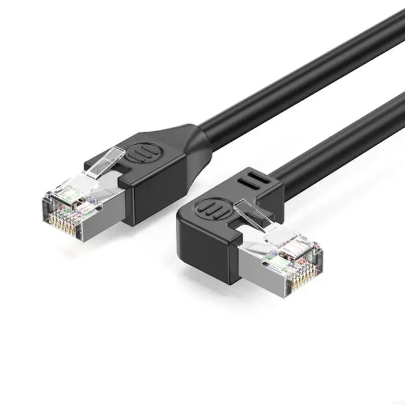 Cat5e Networking Cord with Angled RJ45 Connectors Flexible Cat5e Ethernet Networking Cable for Tight Space Electronics 