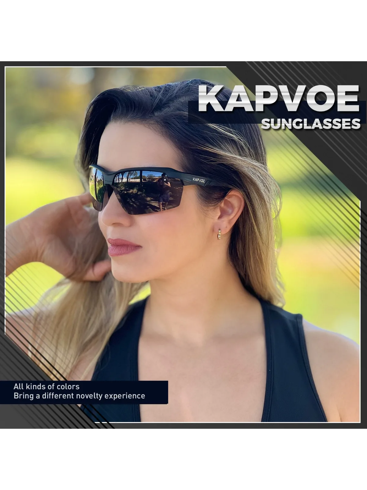 AliExpress kapvoe Kapvoe Polarized Sunglasses Photochromic Sunglasses Cycling Glasses Bike Hiking Golf UV400 Sports Glasses Men Women Baseball