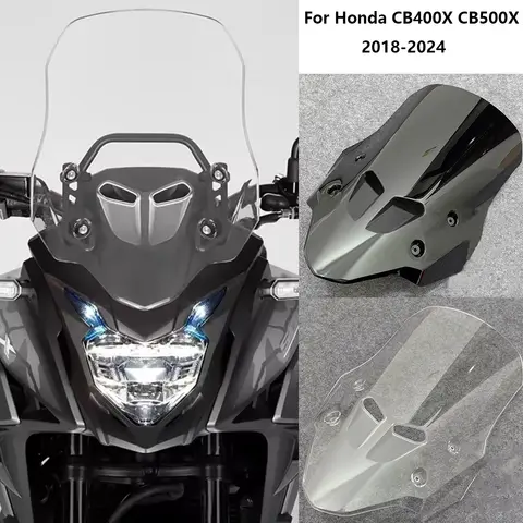 오토바이 액세서리 혼다 CB500X CB400X 2018-2024 CB500X CB400X 윈드 스크린 디플렉터 스크린 더블 버블 용 앞 유리