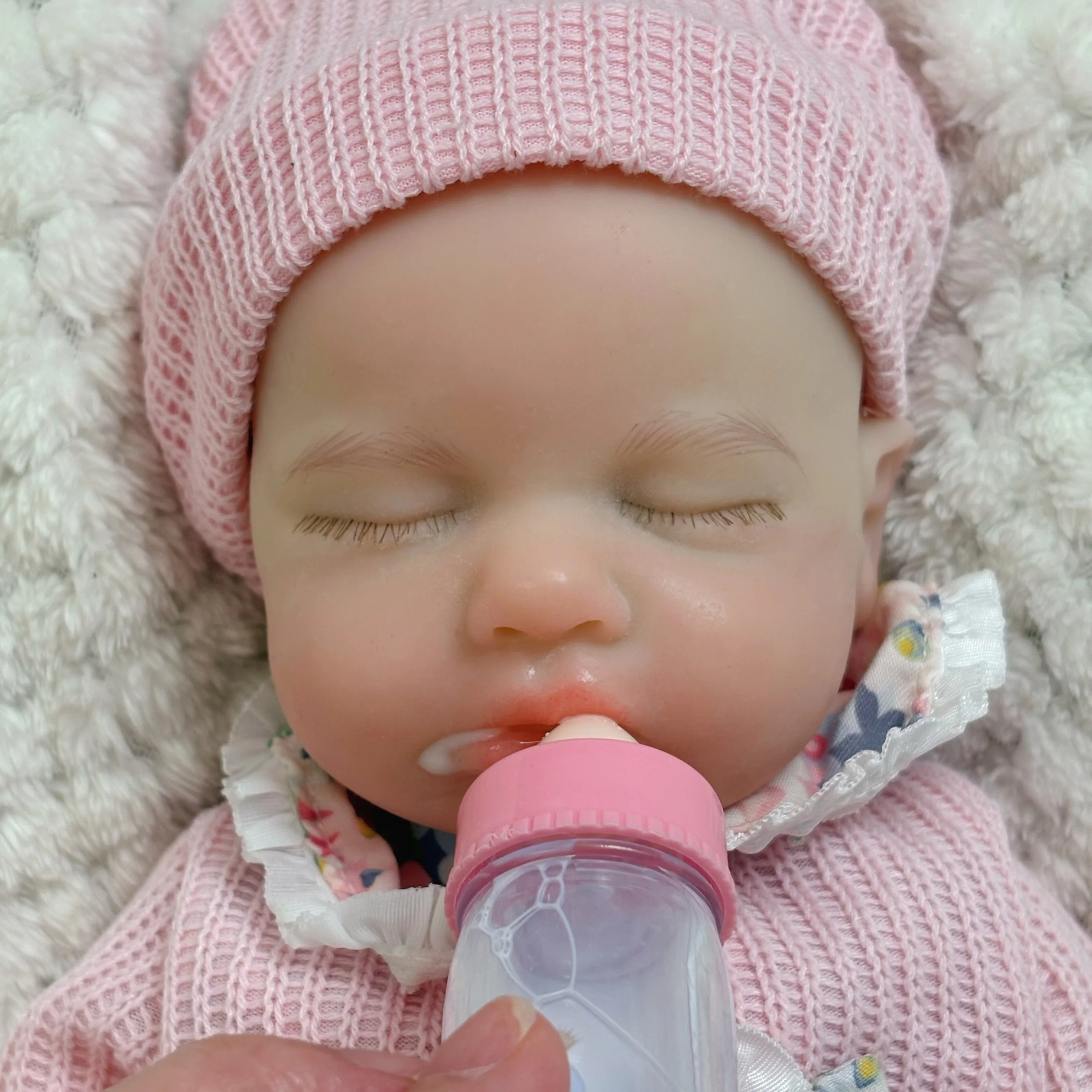 13Inch/33cm Open Mouth Painted Solid Silicone LouLou Bebe Reborn Girl Dolls Washable Newborn Dolls Perfect For Gift