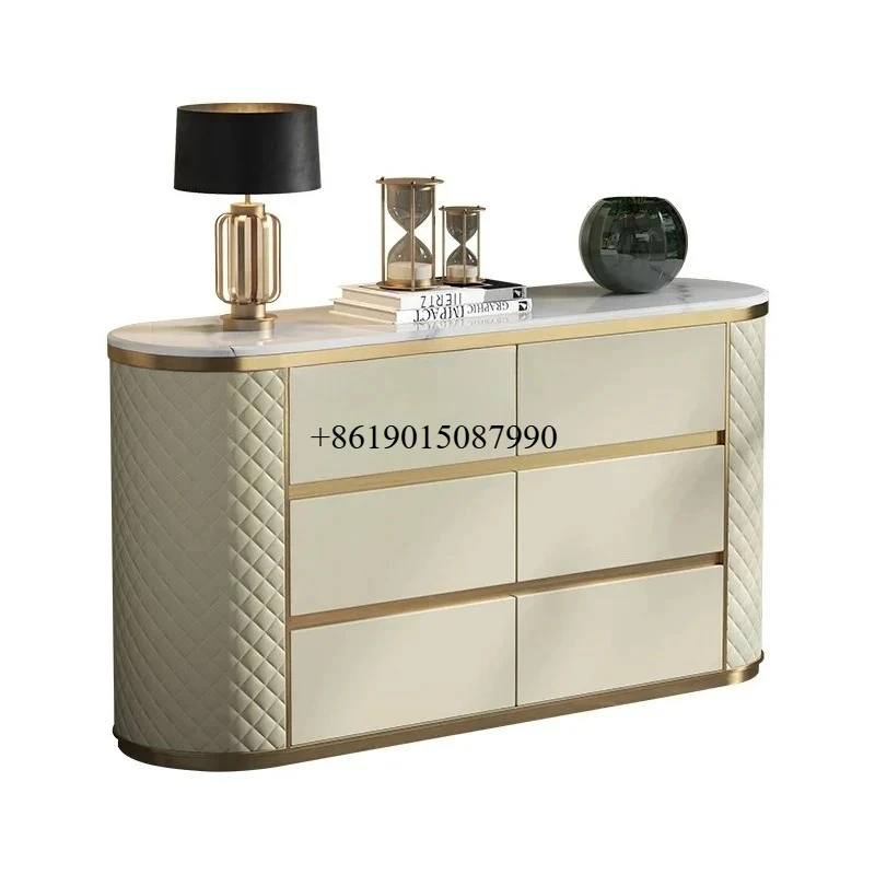 

Light luxury Italian modern marble high-end entrance bedroom storage storage cabinet