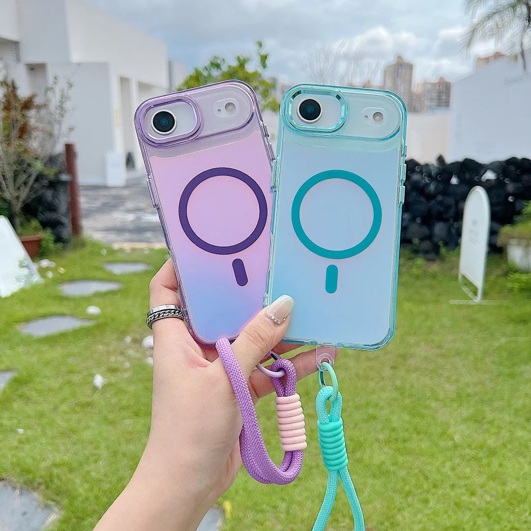 

Стильный чехол для ПК цвета допамина с бликами для IPhone 17 Pro Max Air 16 15 14 13 12 11 Plus, портативный противоударный буферный чехол