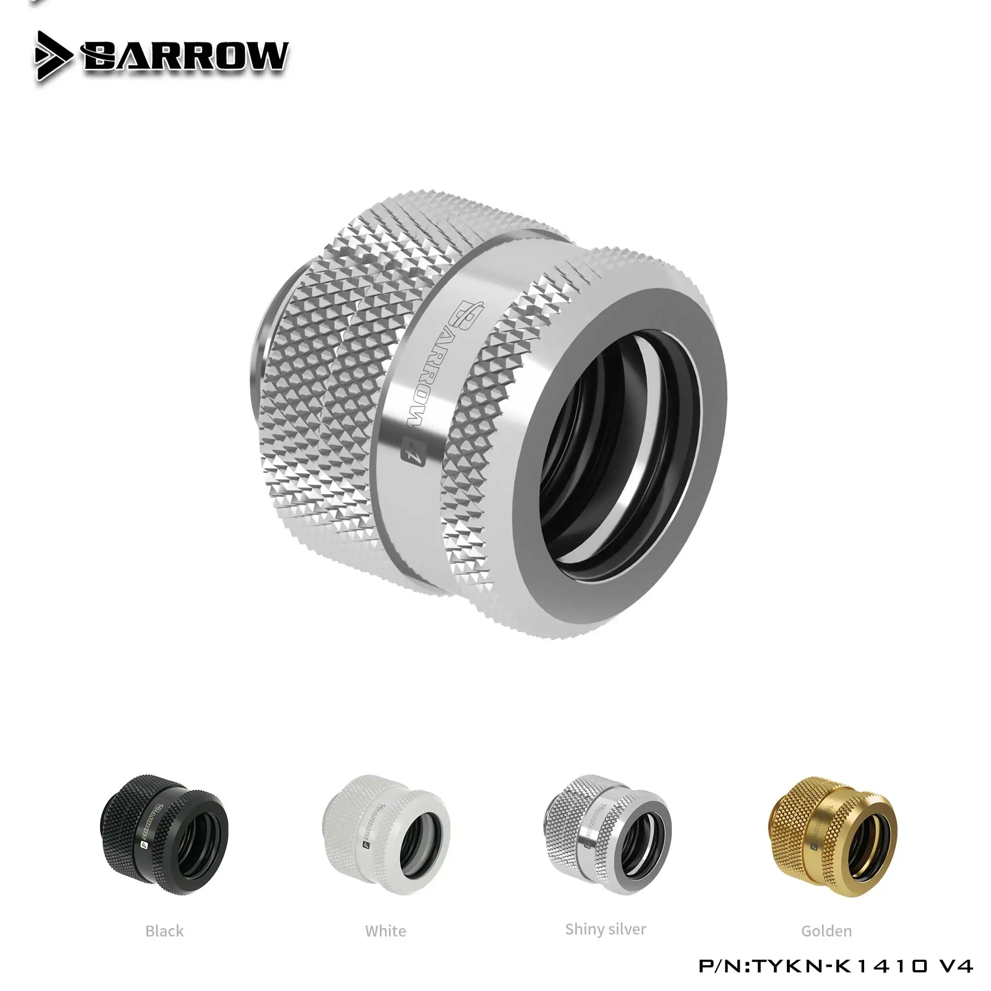 Barrow TYKN-K1410 V4 G1/4 Hard Tube Fitting Water Cooling Asik OD14mm Adapters Liquid Cooler For PC Silver/Black/White/Gold