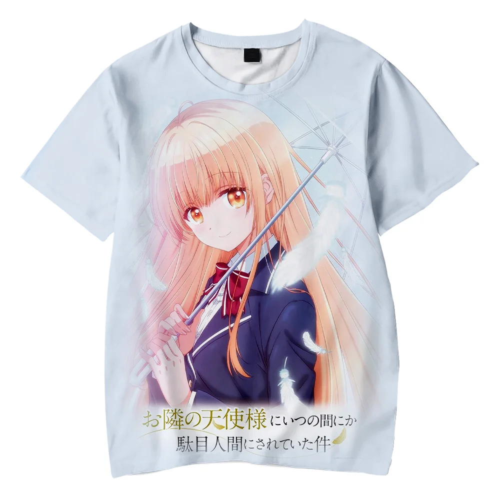 Anime The Angel Next Door Spoils Me Rotten T-shirts Women Men O-Neck Short Sleeve Tshirt Casual Streetwear Summer Clothes