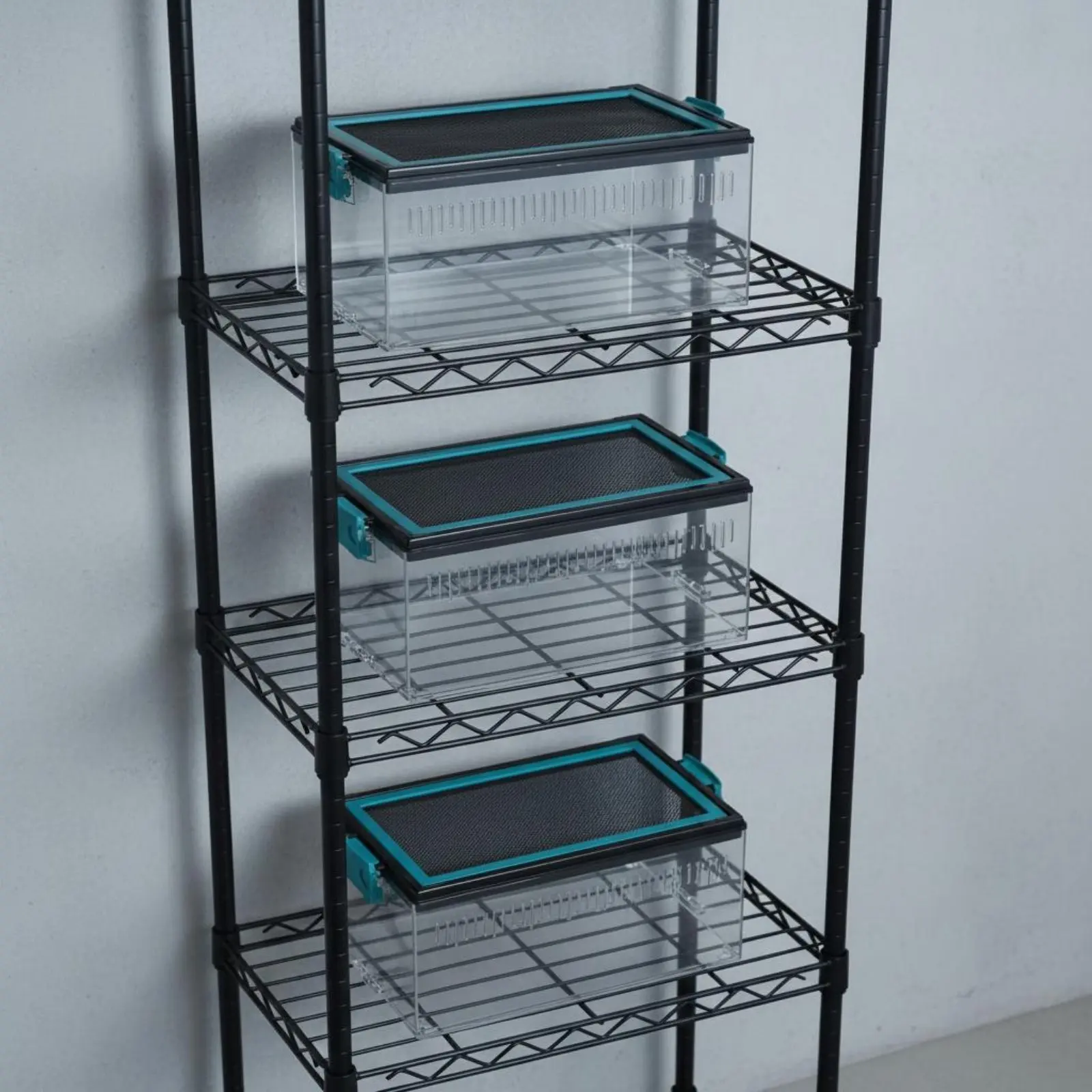 Stackable Amphibian Enclosure Thickened Material Clear Plastic Breeding Container Multi-Tier Pet Feeding Box Contained-Resistant