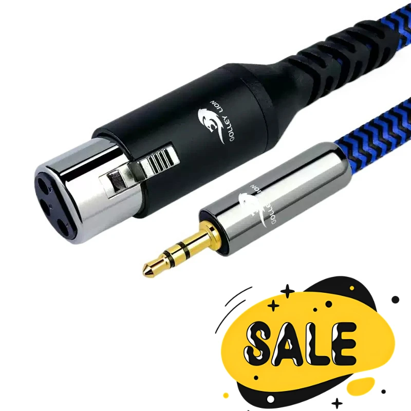 

GOLLEY LION XLR на 3,5 мм стереомикрофонный кабель «мама» на 1/8-дюймовый мини-разъем, выключаемый микрофонный шнур для аудиооборудования