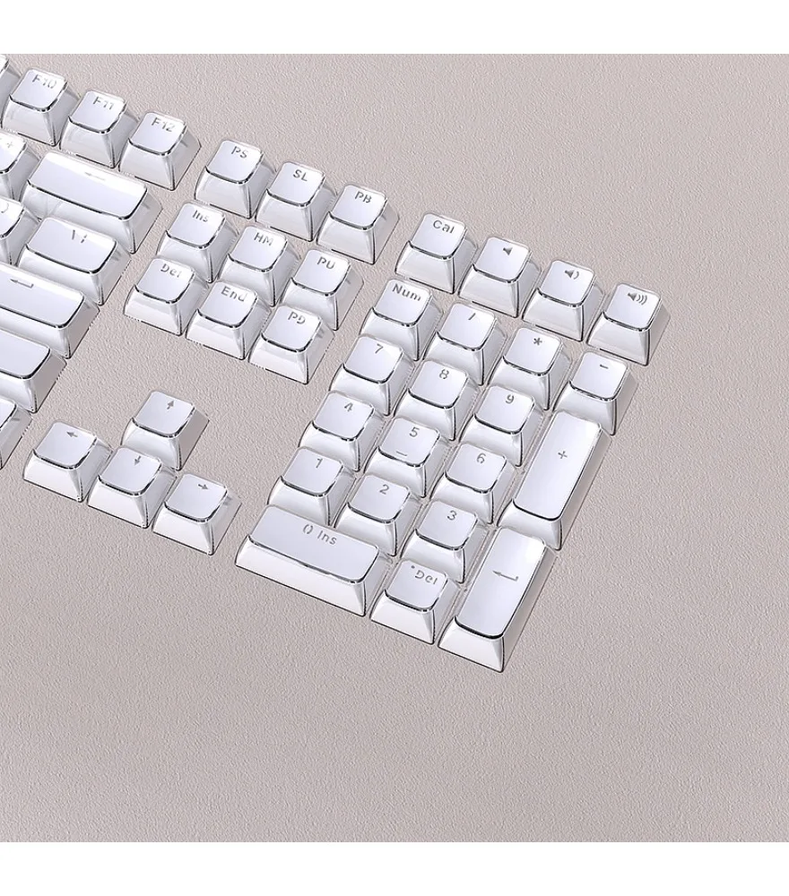 

Jelly white keycap 0EM height small full set of 136 keys PC transparent magnetic axis keyboard