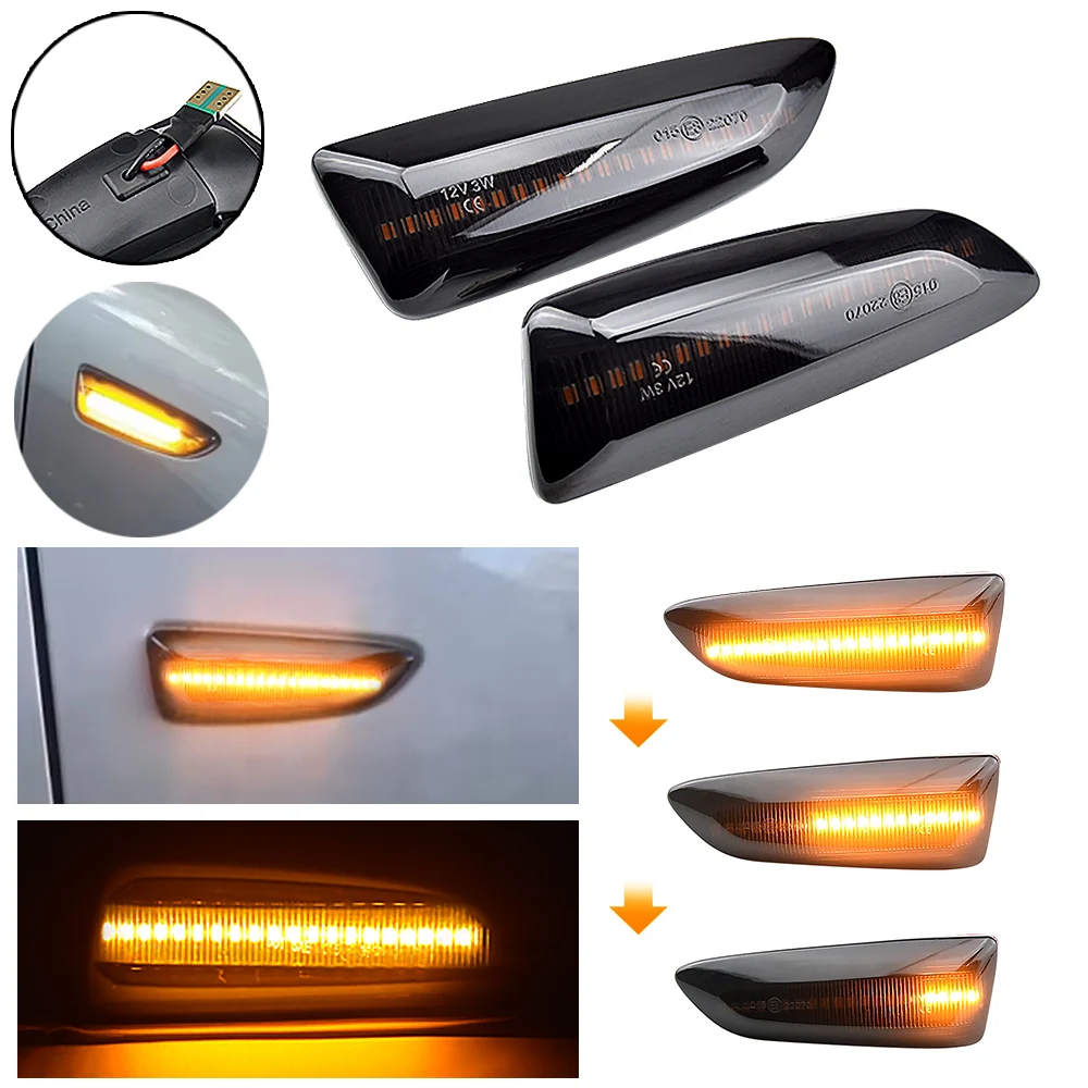 LED Dynamic Turn Signal Light Side Fender Marker Lamp For Opel For Vauxhall Astra J K Crossland X Grandland Insignia B Zafira C