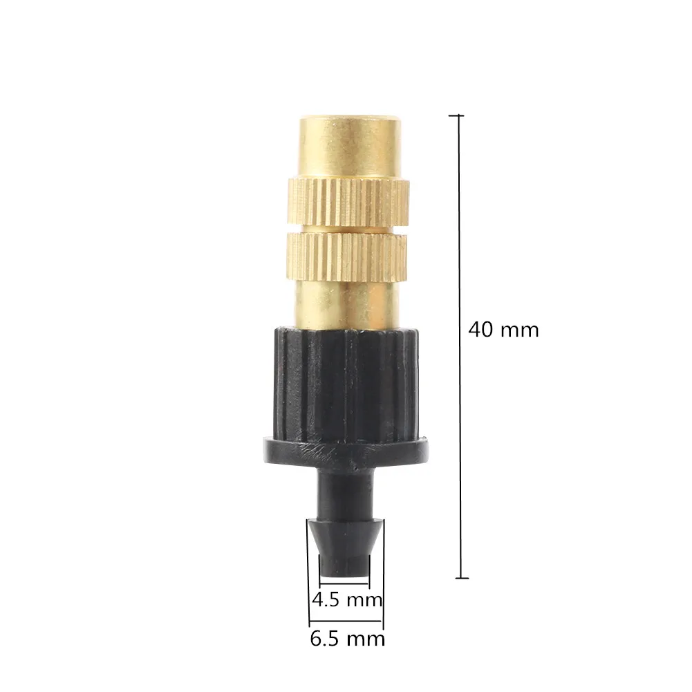 Micro drip irrigation misty brass nozzle 4/7mm garden spray cooling parts copper sprinkler with connector 10pcs