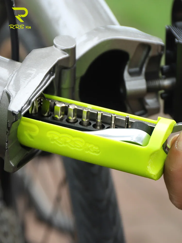 RRSKIT Für Brompton Faltrad A/C/P-Line Verstecktes Aufbewahrungswerkzeug-Set Tragbares Magnetisches Schraubendreher-Reparaturset für Falträder