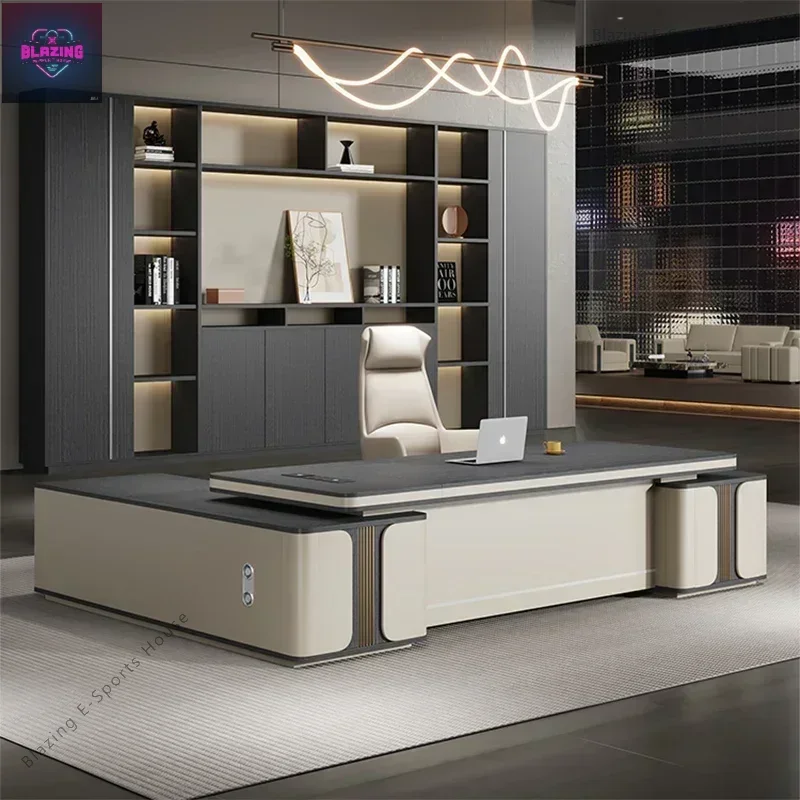 

Стол для чтения, мебель для офиса, акриловый стол для руководителя, автоматический минималистичный рабочий компьютерный офис, сидение, кабинет, современный дом