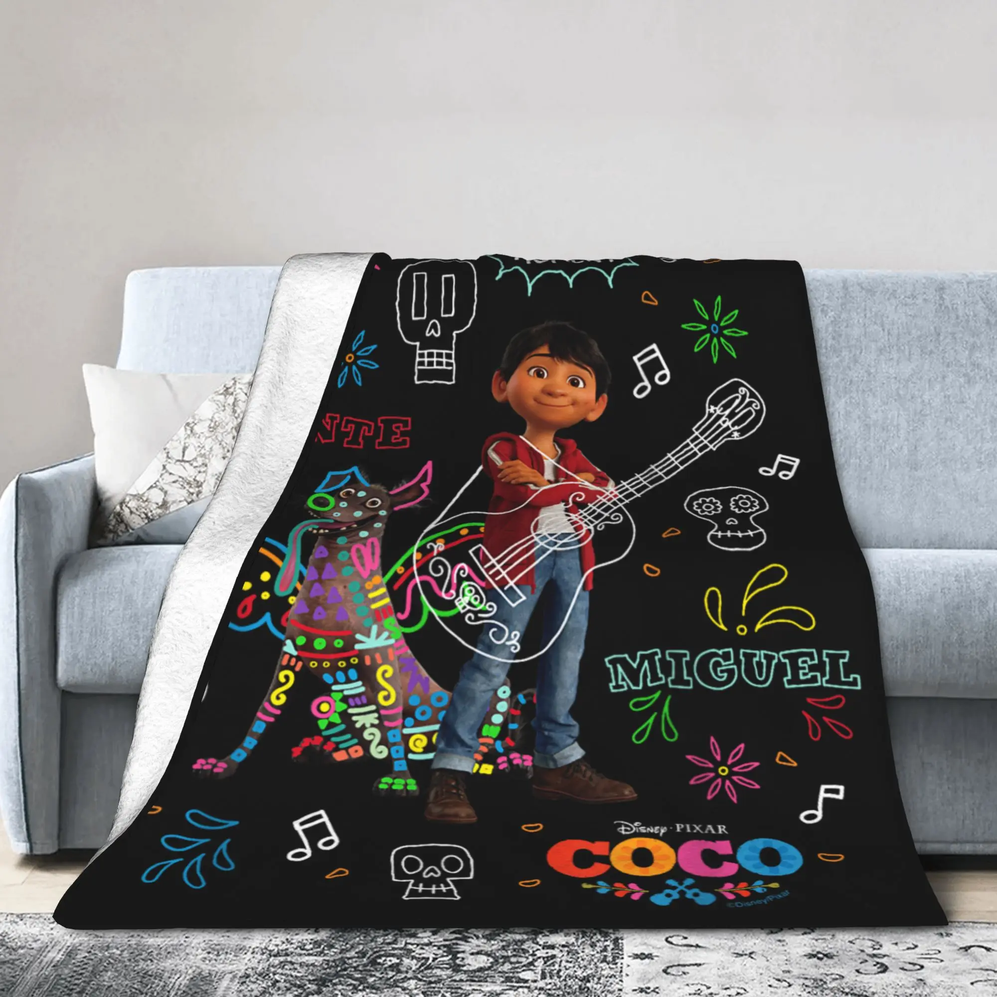 

Coco Miguel and Dante Seize Your Moment Blanket Flannel Portable Lightweight Thin Throw Blanket Home Bedding Throws Rug Piece