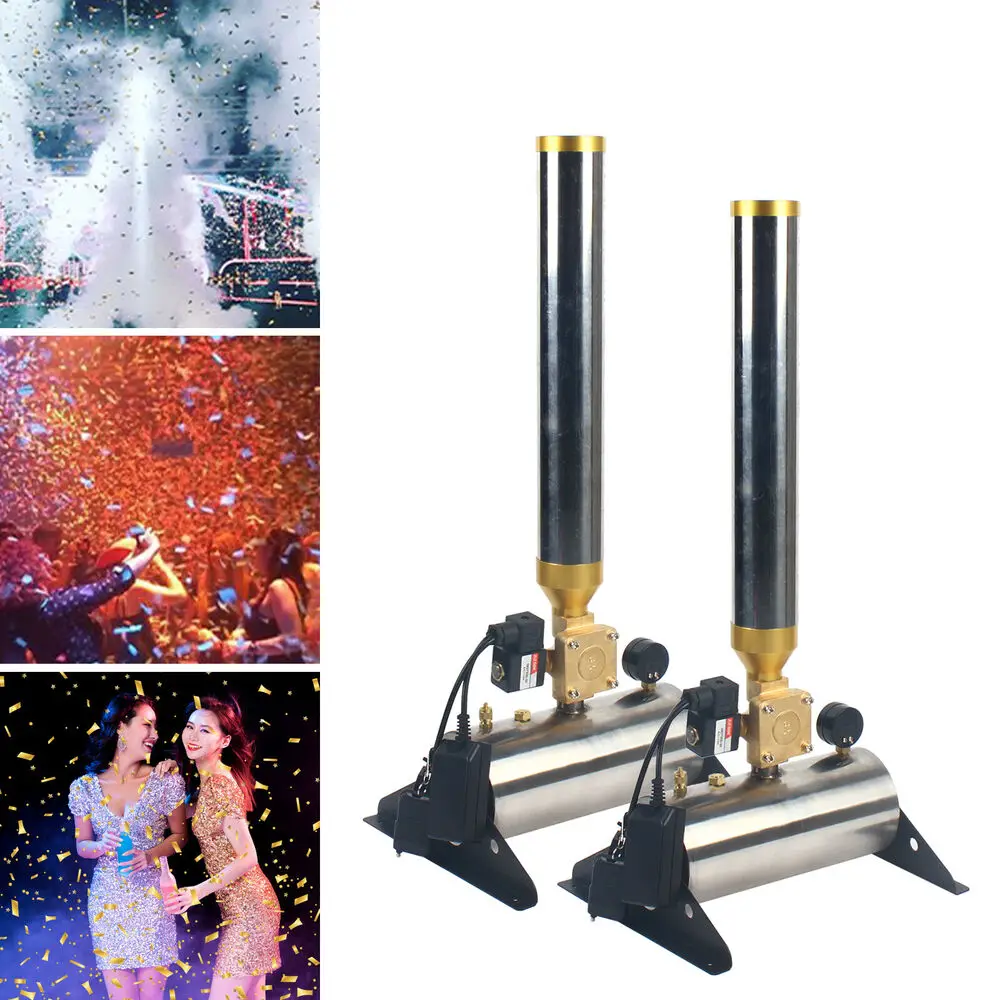 2PCS Confetti Launcher Machine - Wireless Cannon for Party, Wedding, Stage Paper Shots