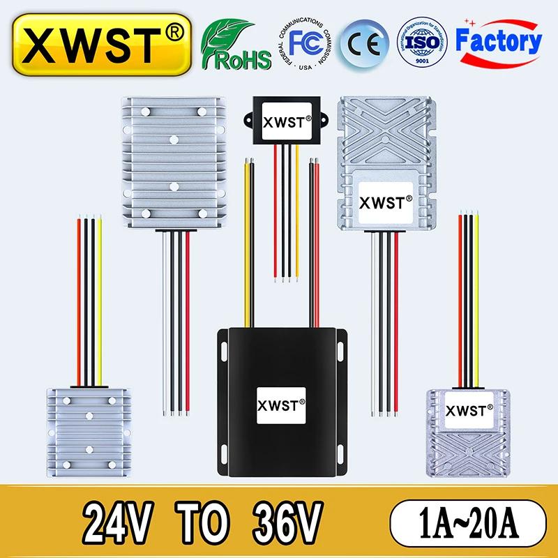 

Factory Sale 24v to 36v DC to DC Converter Step Up Booster Module 36vdc Stabilizer 1A to 38A Output Switching Power Supply