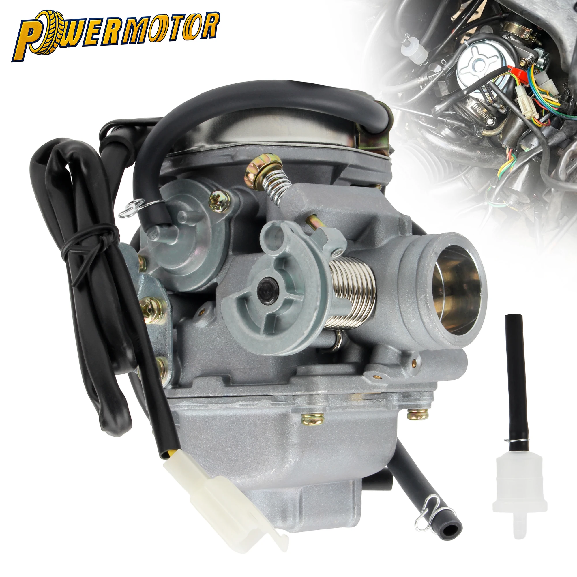 

For GY6 PD24J Motorcycle Carburetor Accessories 125cc 150cc 4 Stroke Engine ATV Go Kart Scooter Moped 24mm Carb Replacement