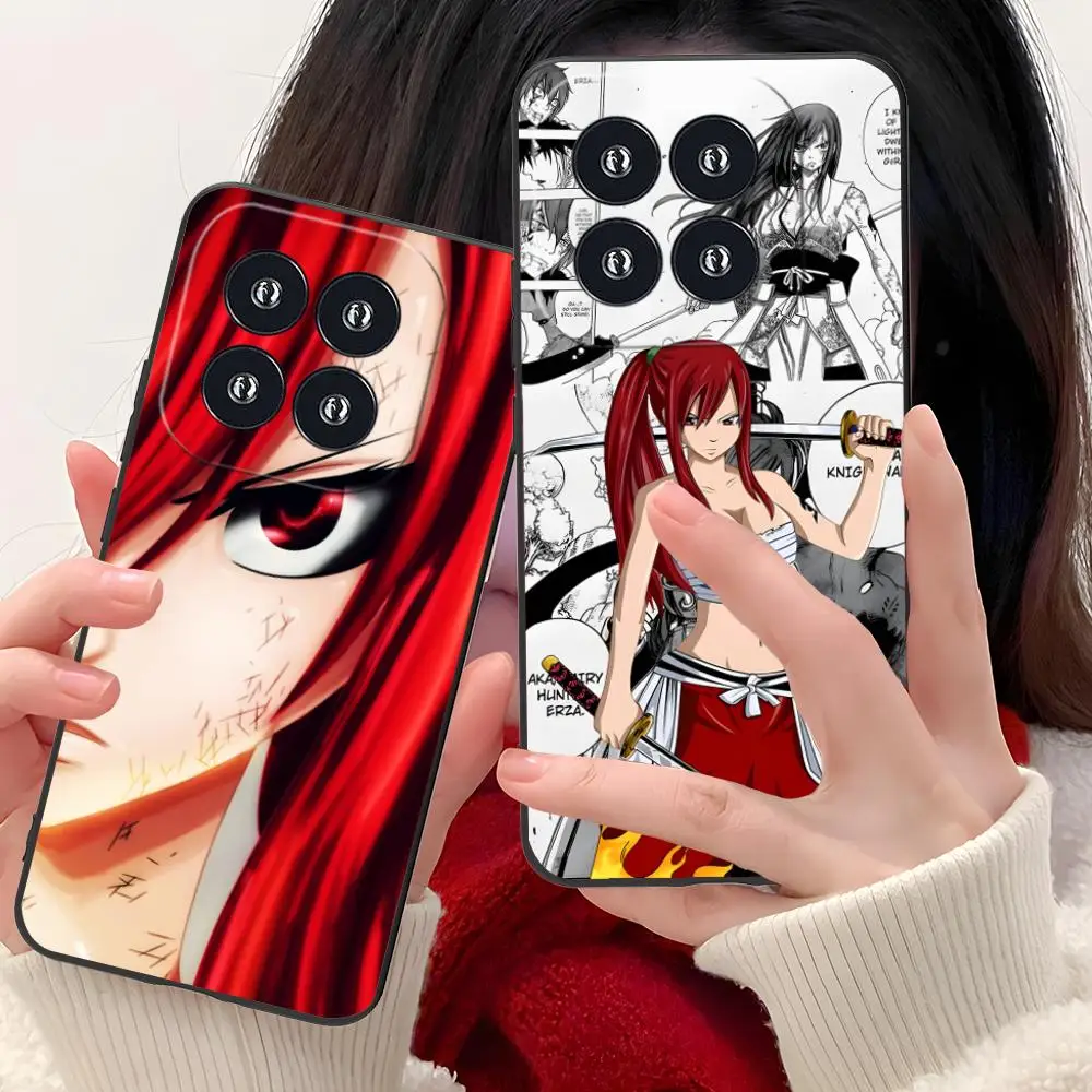 Funda de teléfono móvil Fairy Tail Erza para Xiaomi 15 14 13 12 Mi 11 T Ultra Lite Pro S X 5G, funda con impresión colorida para teléfonos móviles