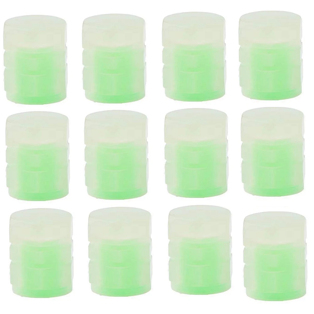 

1000PCS Universal Luminous Tire Valve Cap Car Wheel Hub Glowing Dust-Proof Decorative Tyre Rim Stem Covers Green