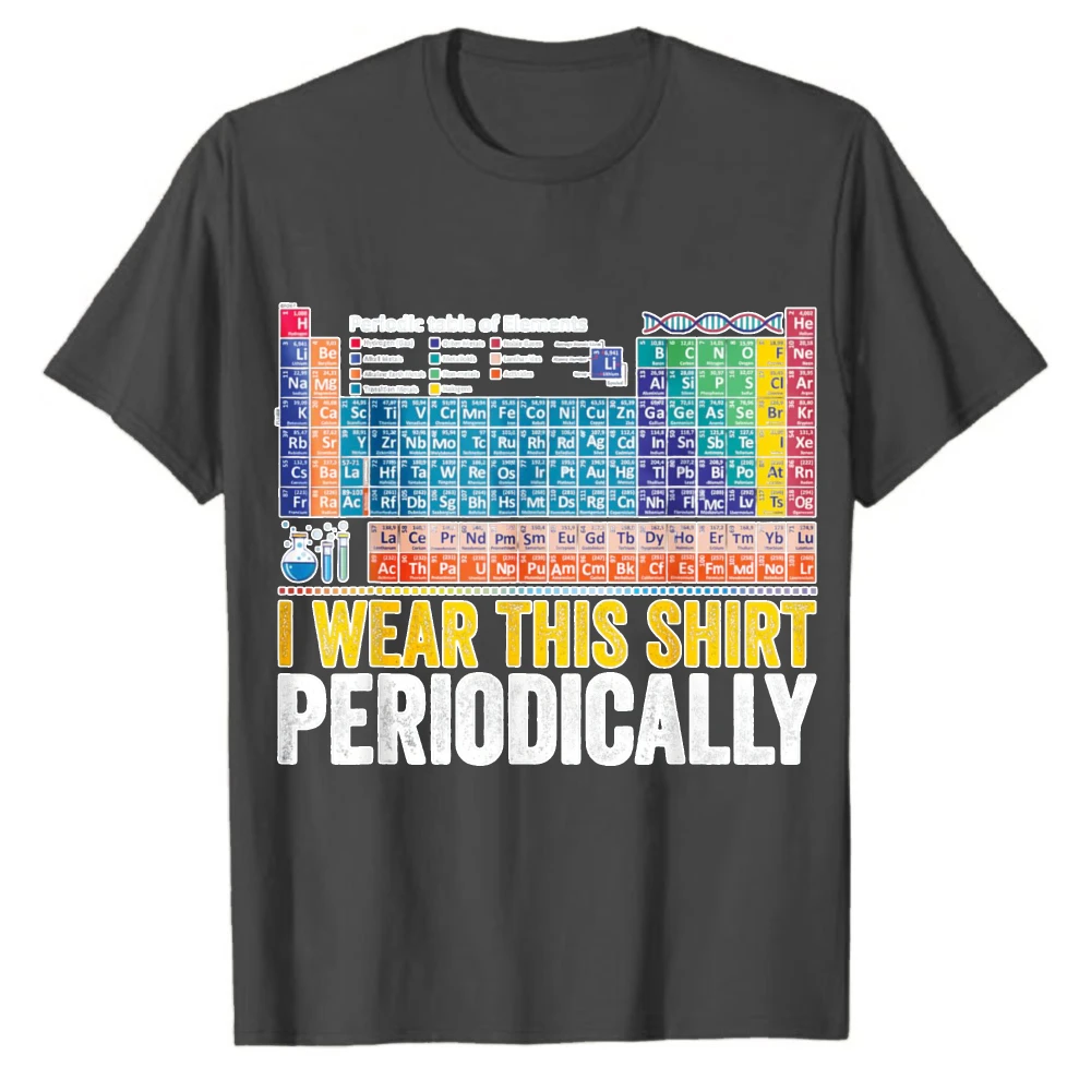 I Wear This Science Joke Casual Tee Tops for Chemists Periodically Funny Chemistry Periodic Table Pun Mens Graphic T-Shirts