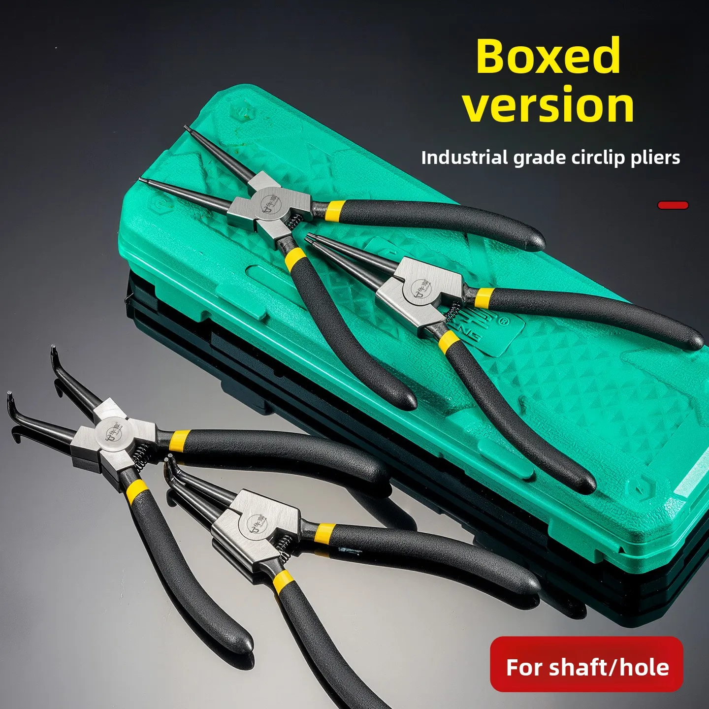 6/7 Inch 4Pcs Circlip Pliers Set, Internal External Snap Ring Remover Tool for Automotive Mechanical Repair Crimping Tool Pliers